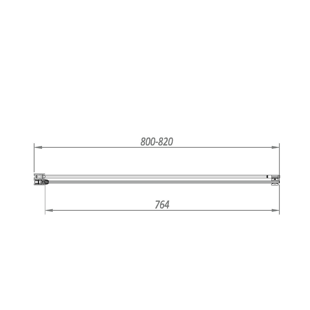 Harbour AcquaShield Acqua Arm 6mm Single Panel Bath Screen - 1500 x 800 mm