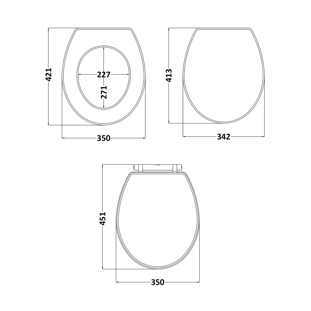 Butler & Rose Catherine White Soft Closing Top Fix Toilet Seat