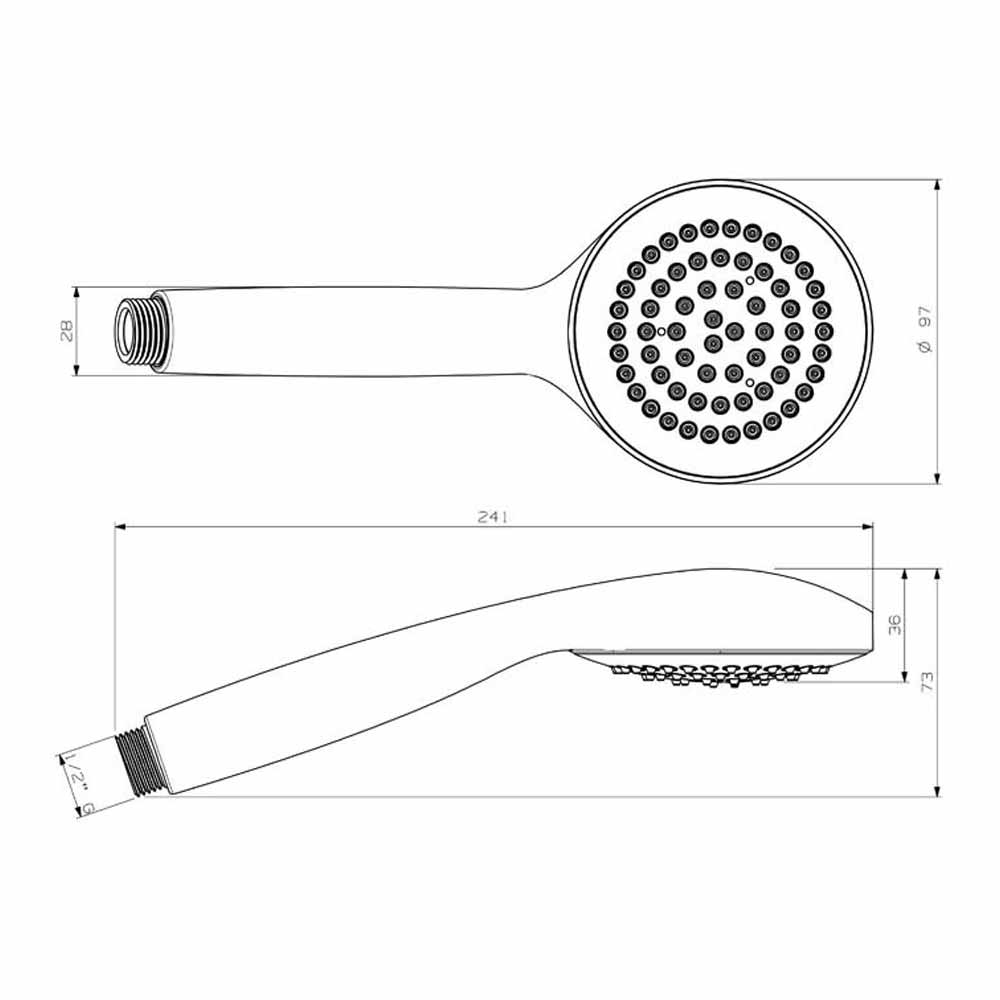 Crosswater Wisp Shower Head with Single Spray Pattern