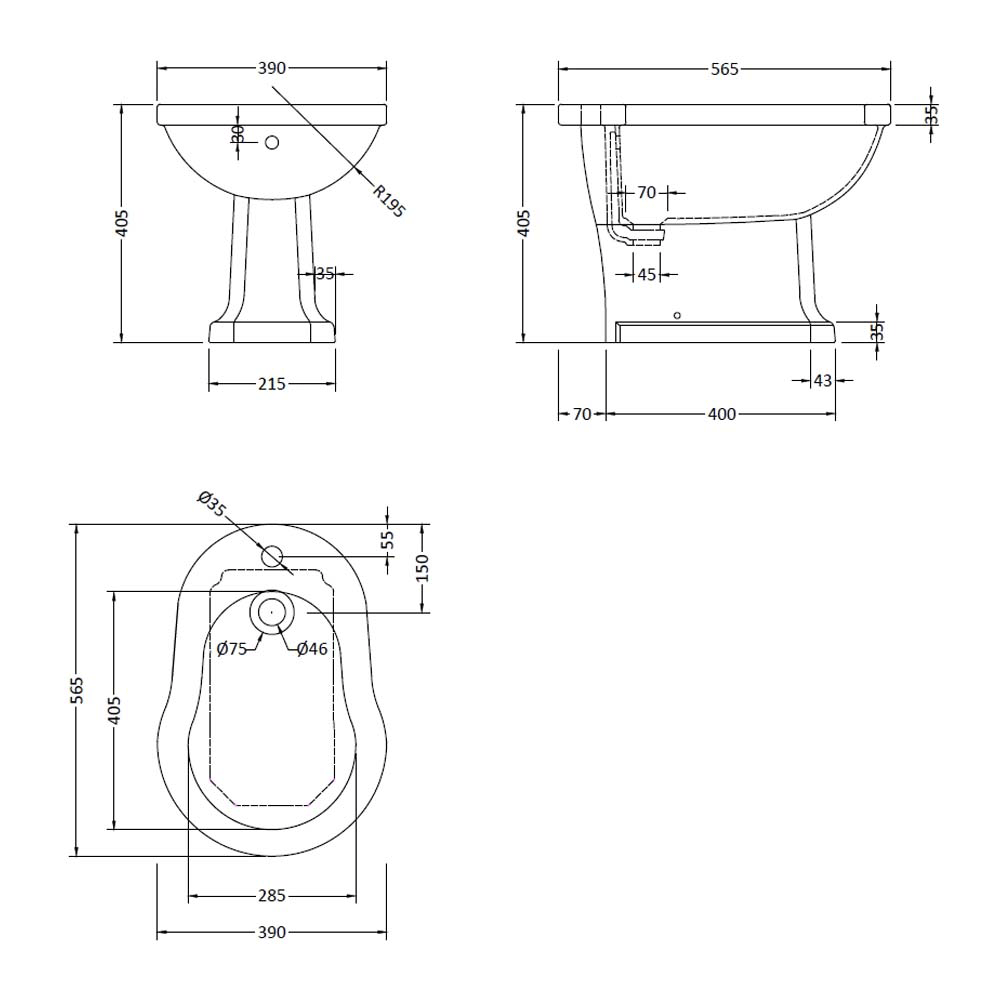 Butler & Rose Catherine Traditional Bidet