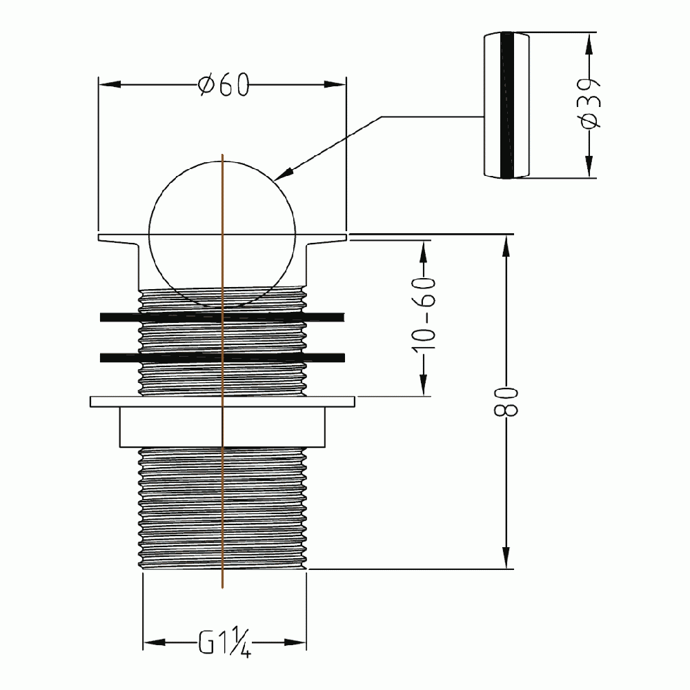 Pura Unslotted Basin Flip Waste
