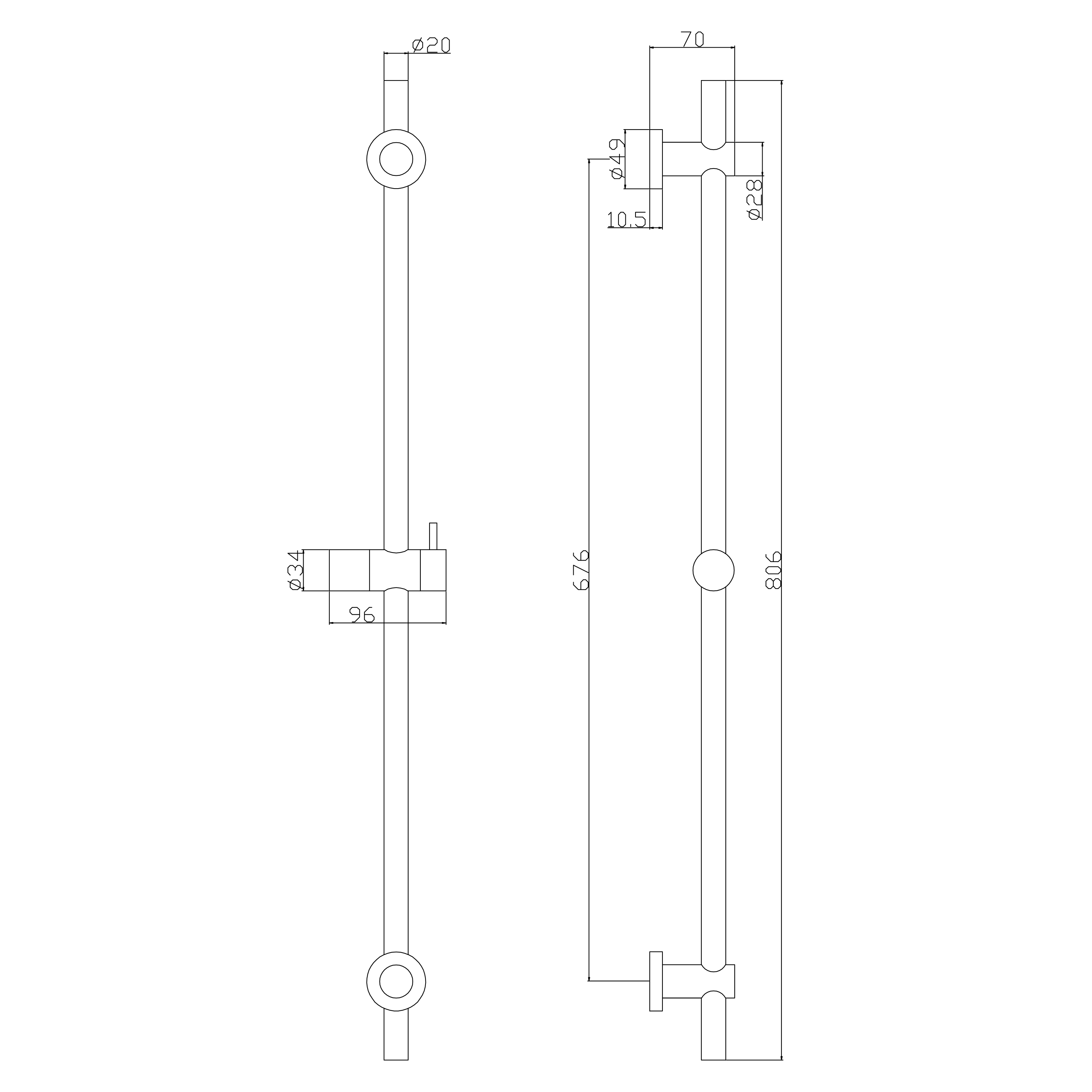 Harbour Clarity Brushed Brass Slide Rail Shower Kit with Shower Handset & Hose