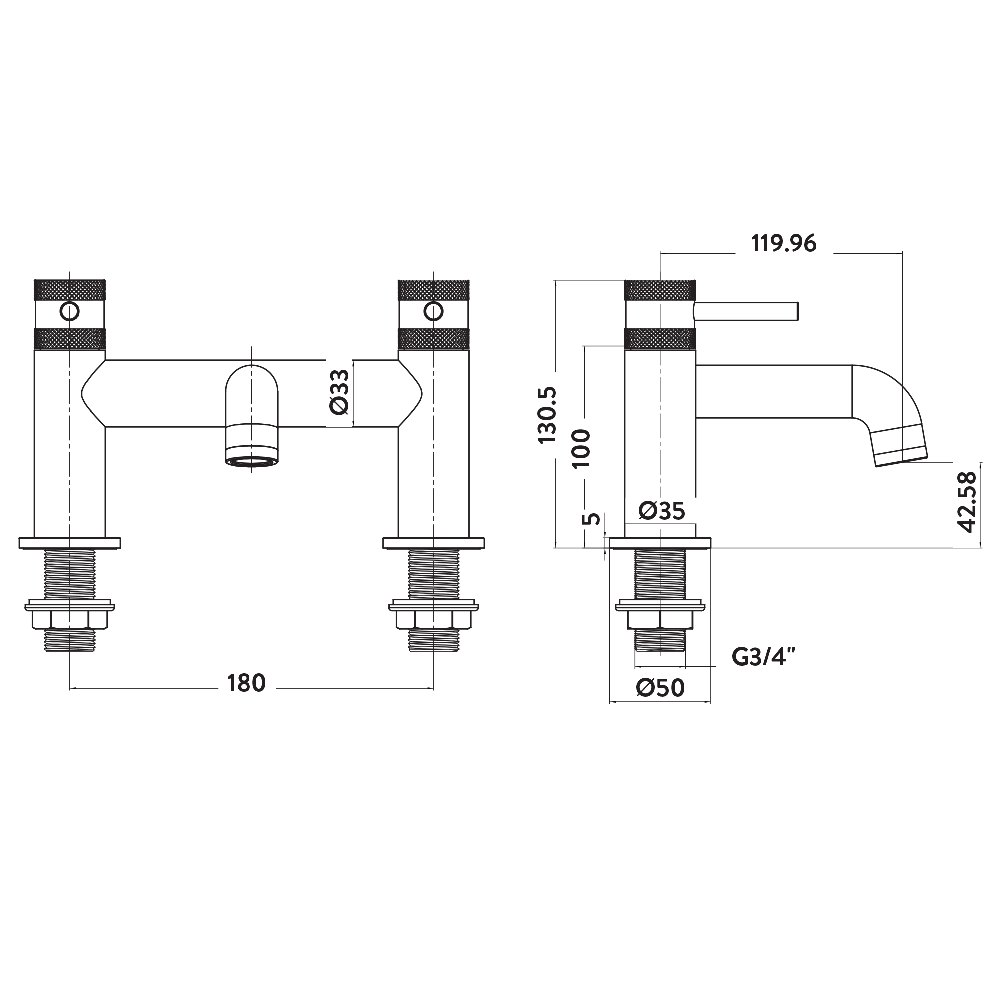 Core Deck Mounted Bath Filler