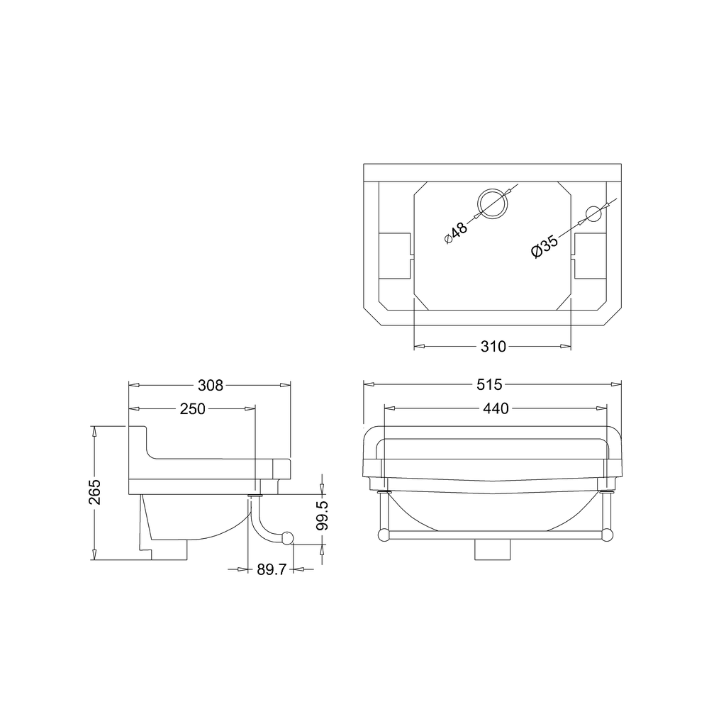 Burlington Edwardian Cloakroom Basin