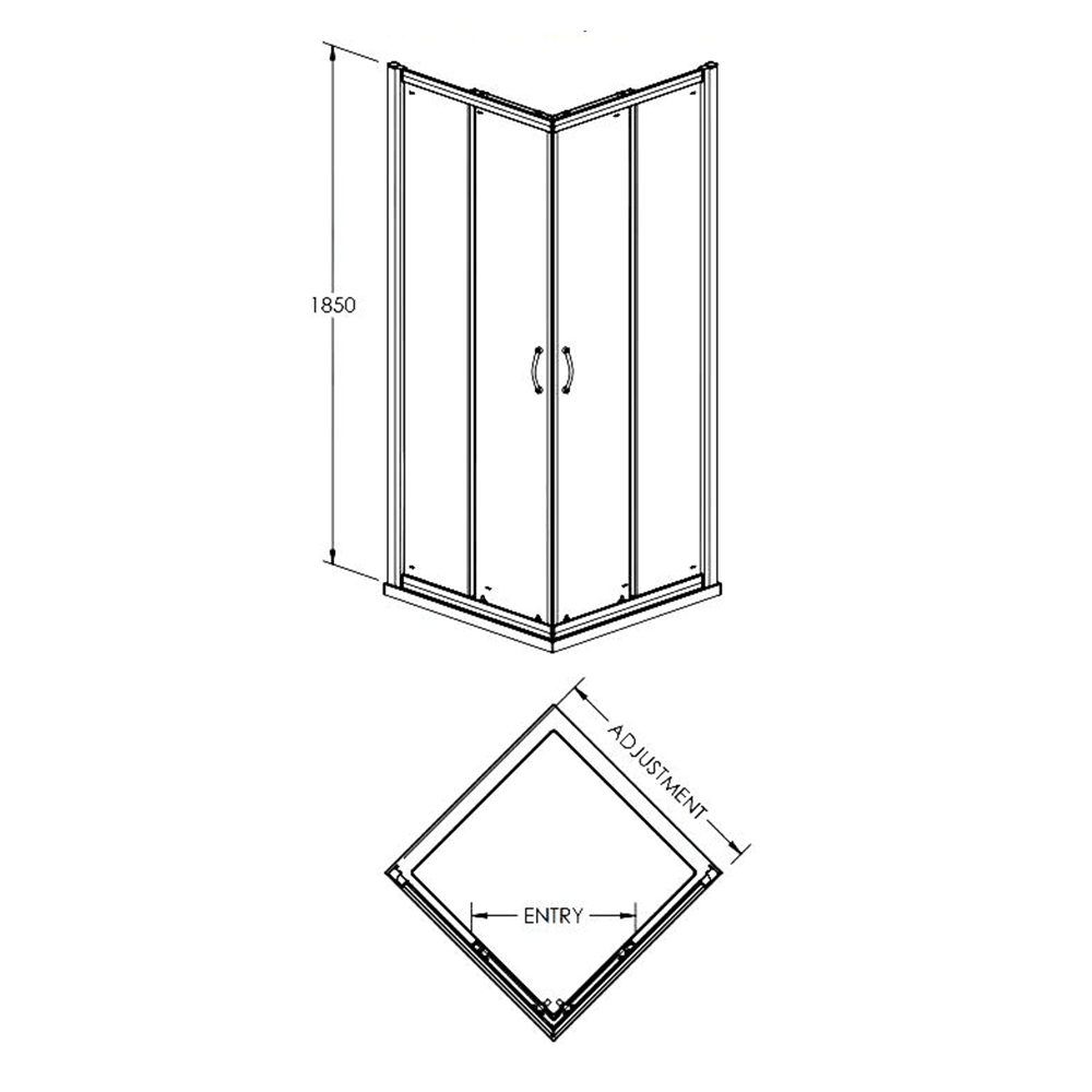 Harbour i5 5mm Corner Entry Shower Enclosure