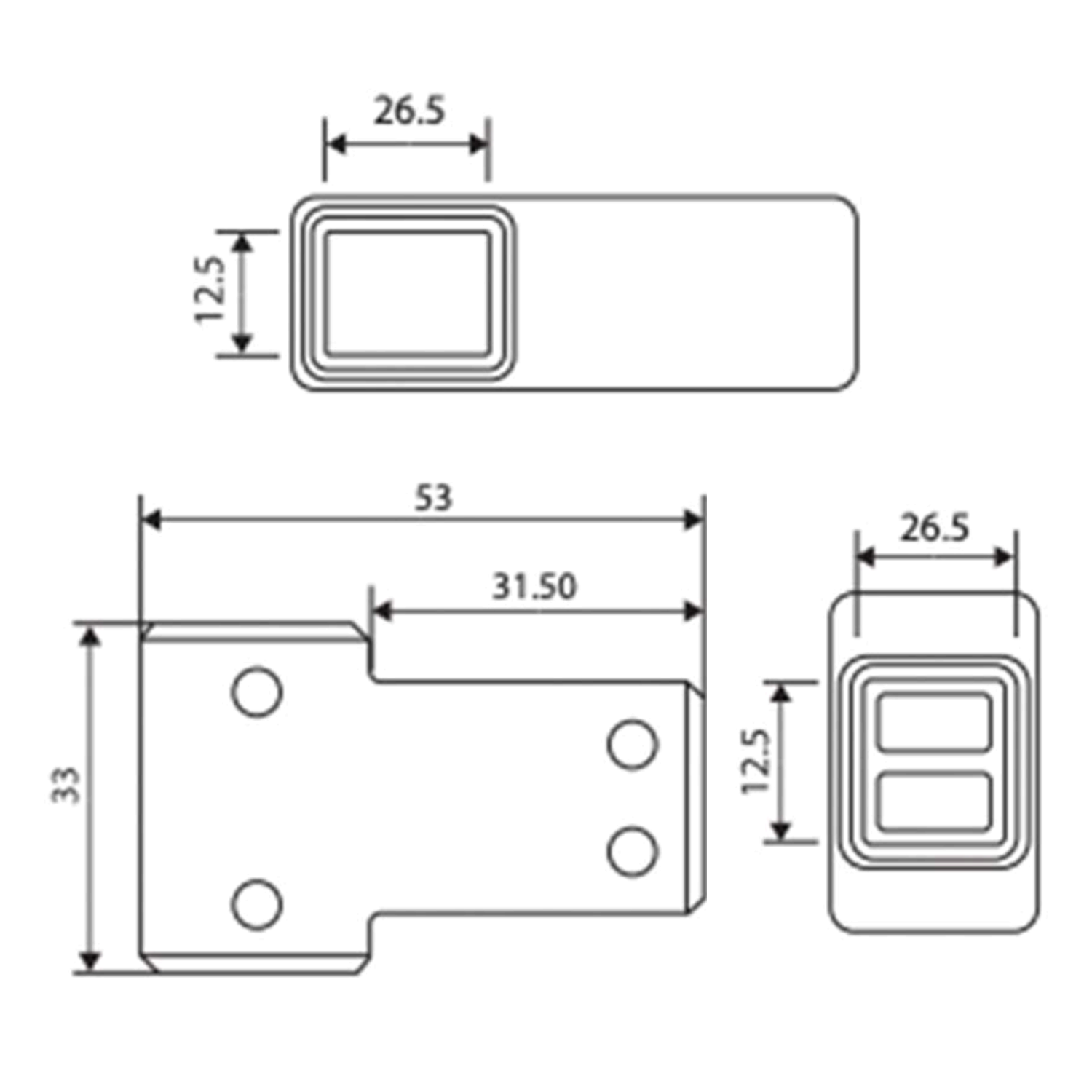 Harbour T-Piece Join for 2 Panels