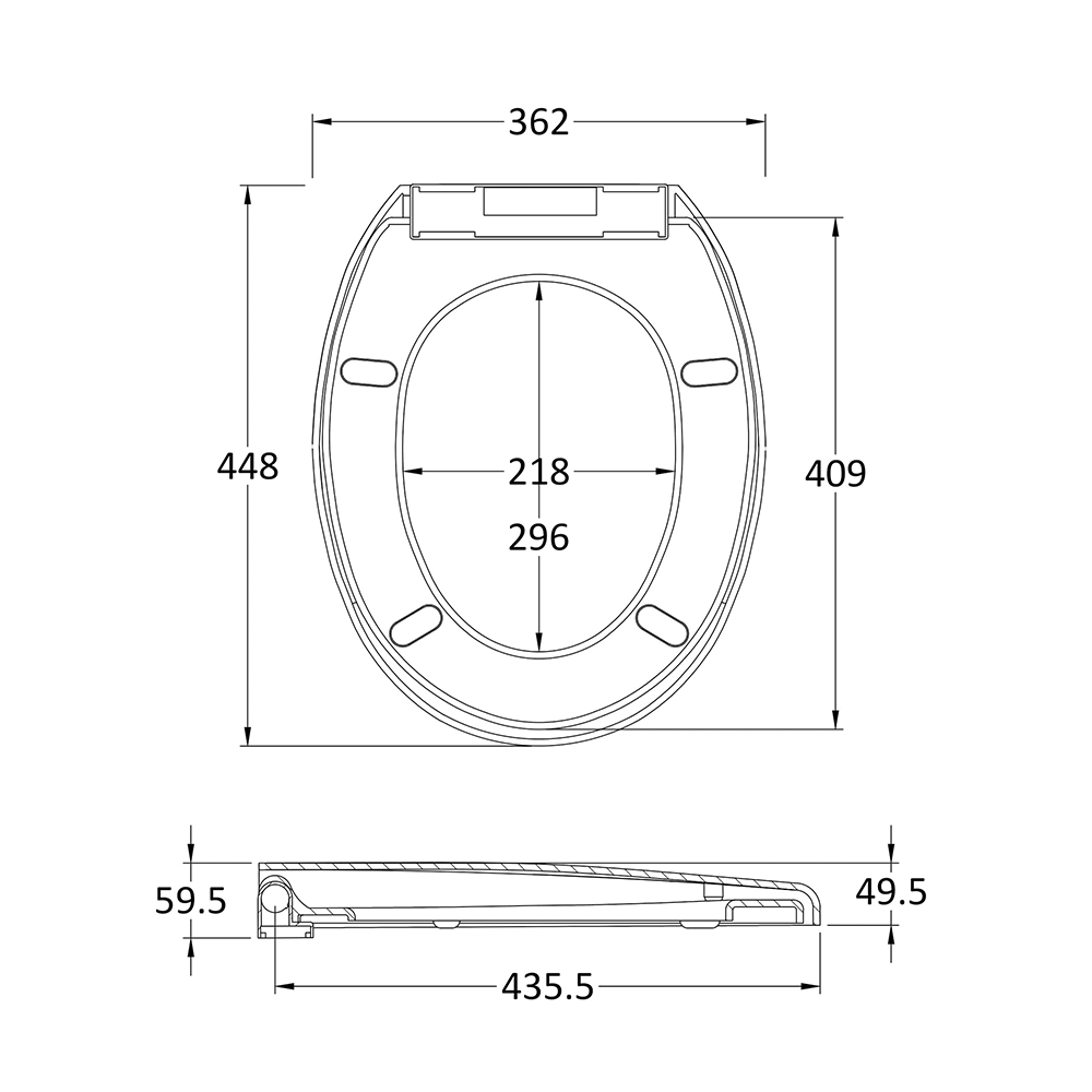 Emma Round Soft Close Top Fix Toilet Seat