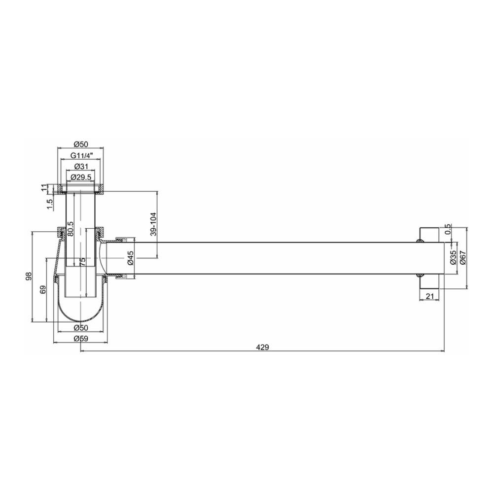 Crosswater Standard Small Bottle Trap