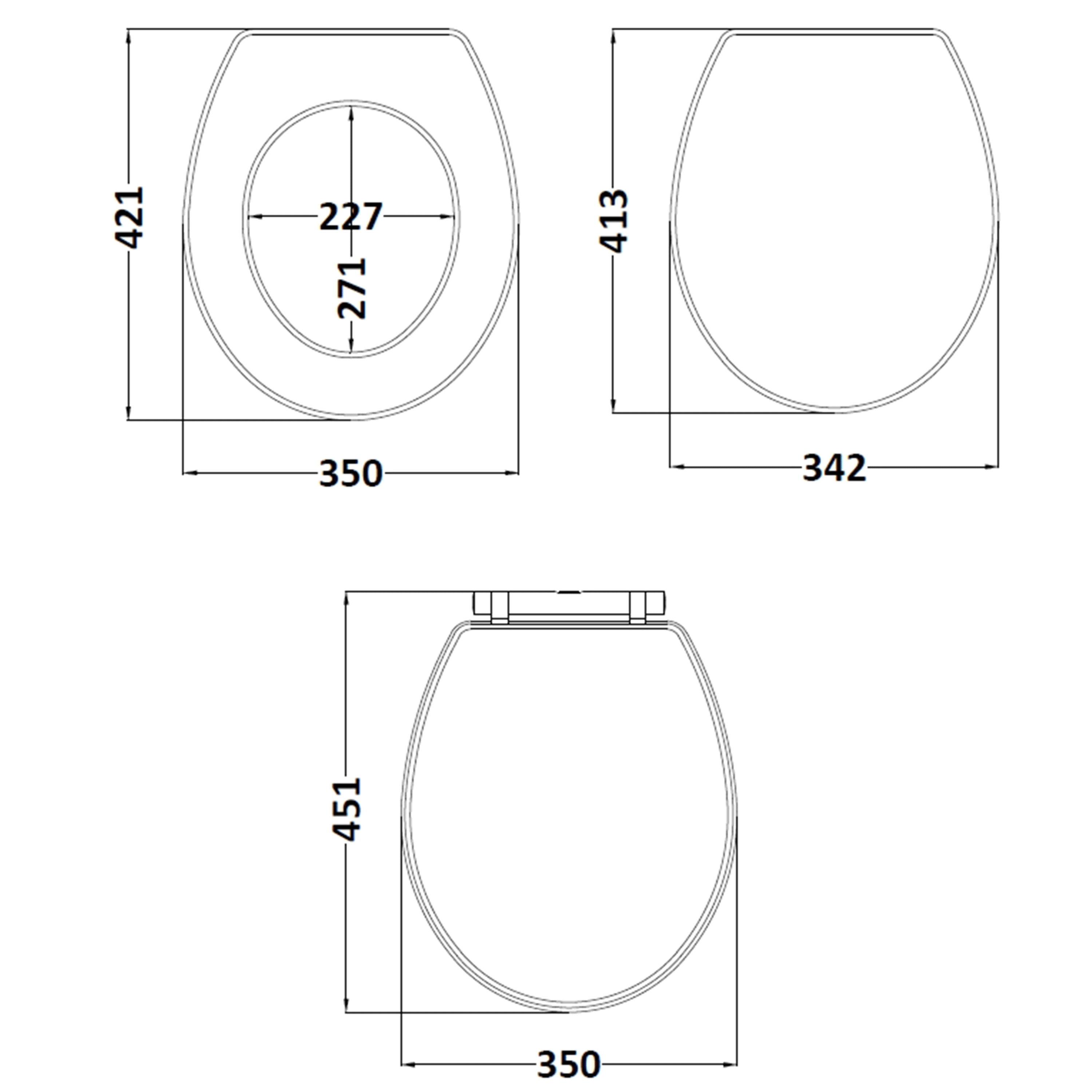 Butler & Rose Ophelia Soft Close Traditional Toilet Seat
