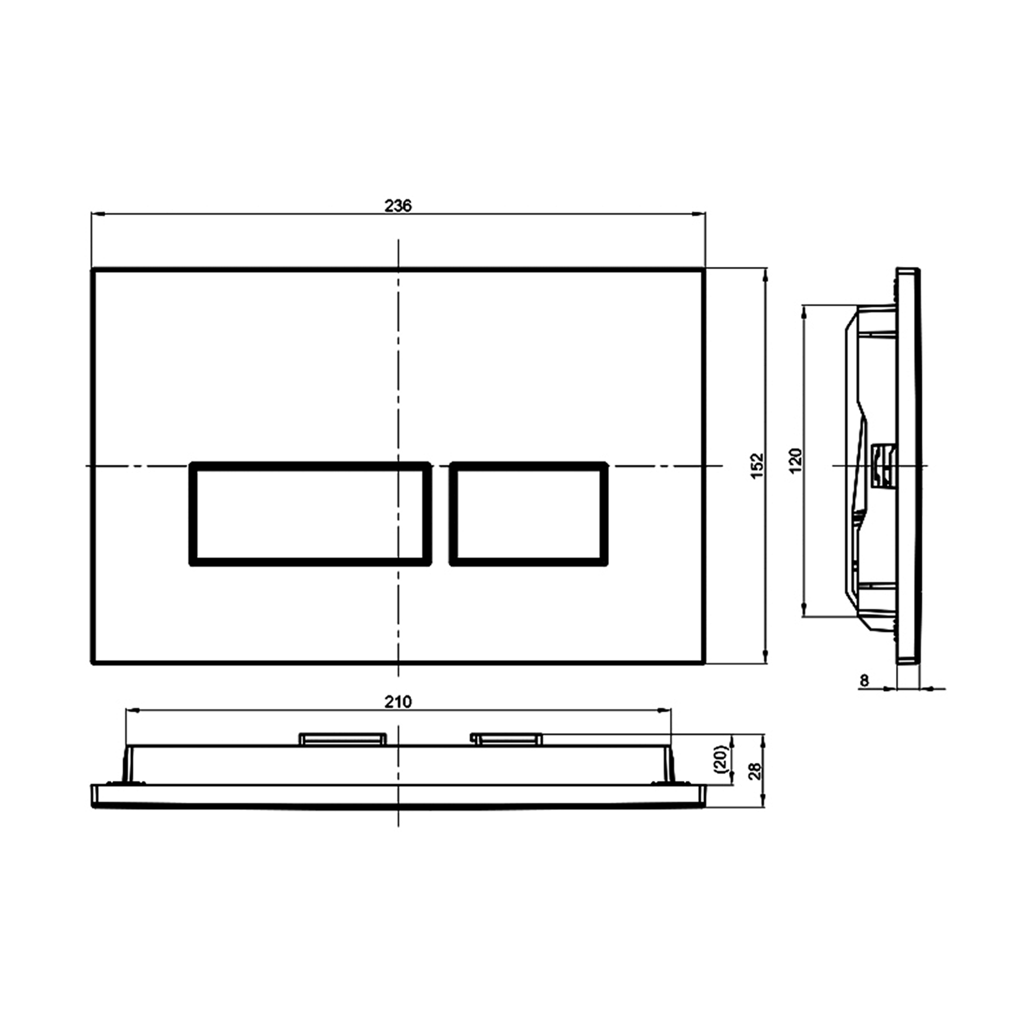 Abacus Trend Flush Plate