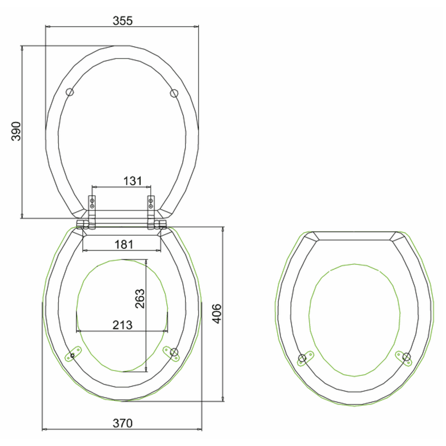 Burlington Wooden Toilet Seat
