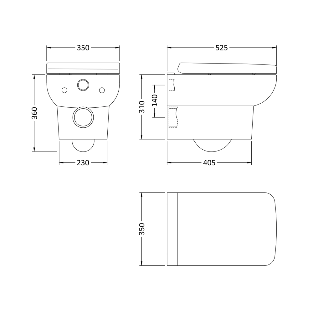 Lola Wall Hung Toilet & Soft Close Seat