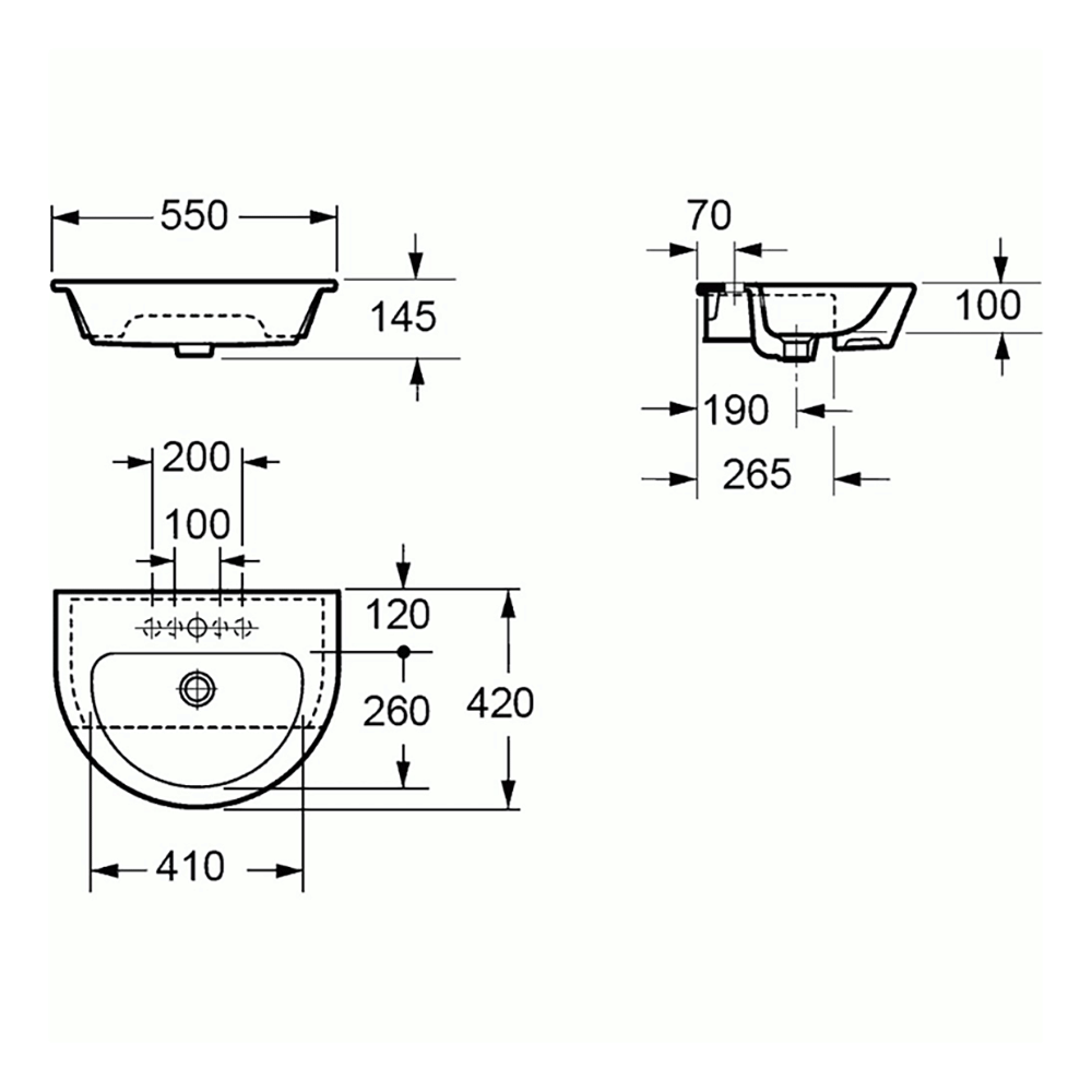 Imex Arco Semi Countertop Basin