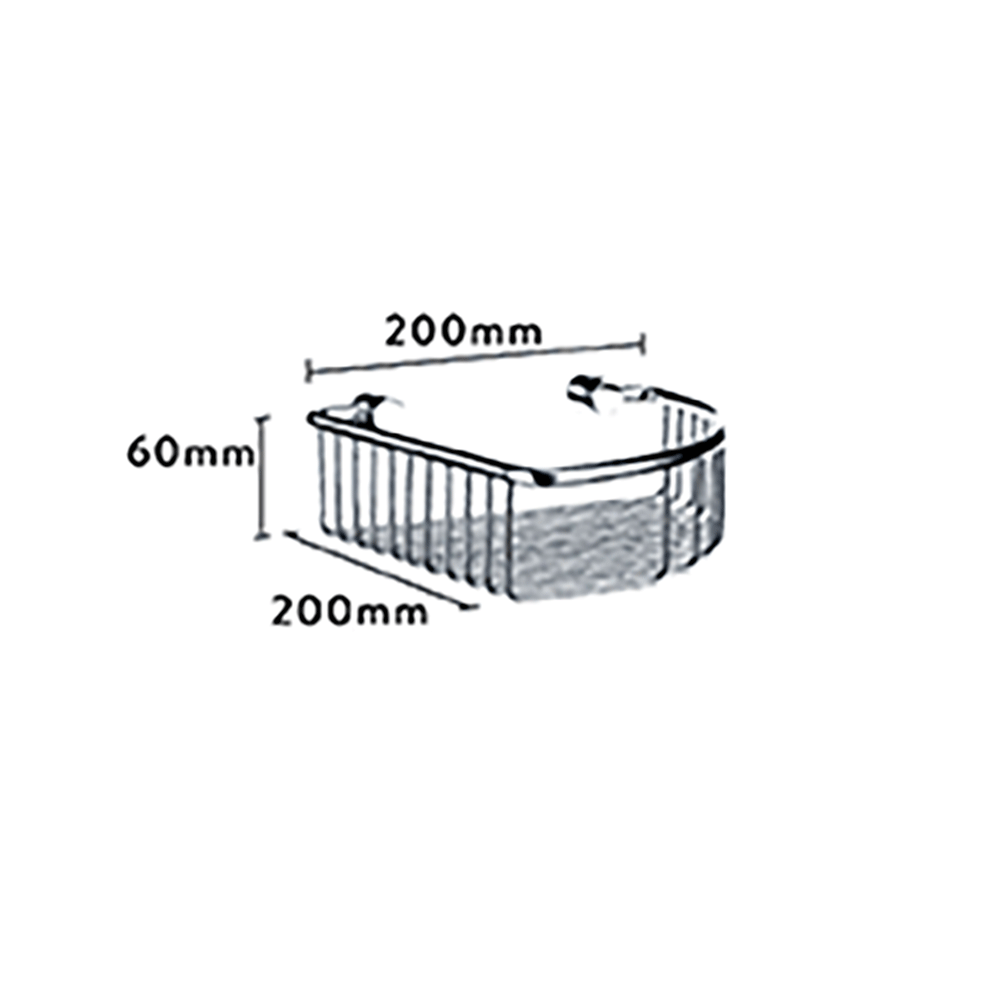 Smedbo Villa Corner Wire Soap Basket - Brass