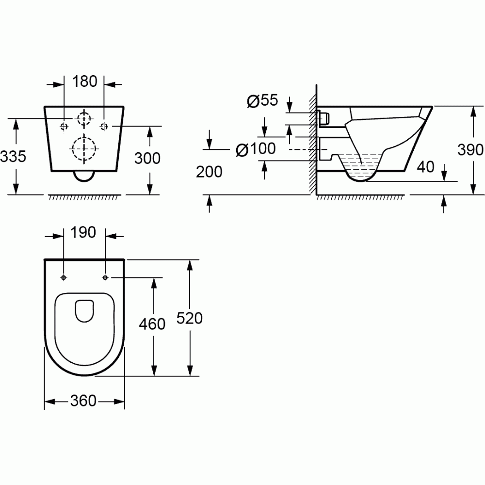 Imex Arco Rimless Wall Hung WC & Duraplast Soft Close Seat