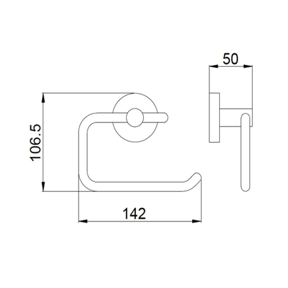 VOS Toilet Roll Holder - Brushed Brass