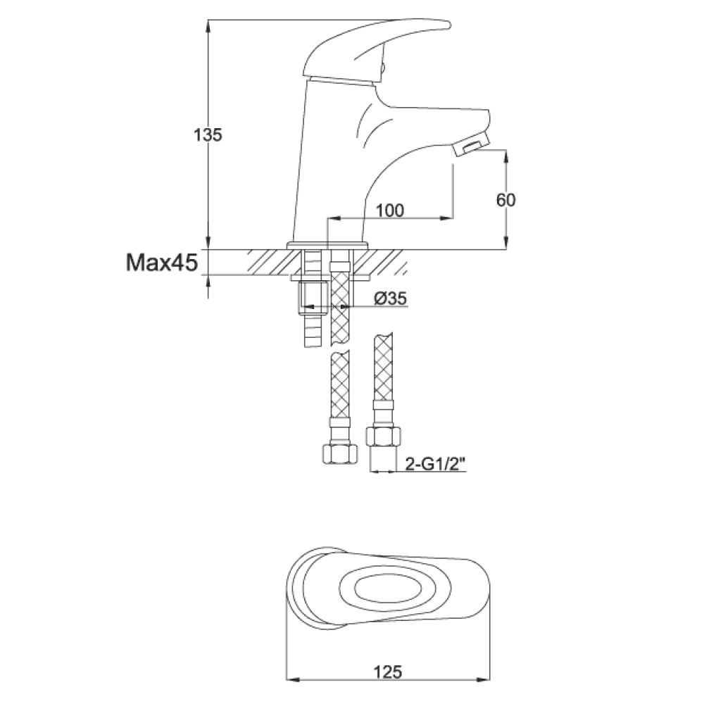 Pura Easyfix Wall Mounting Kit for Thermostatic Shower Valves