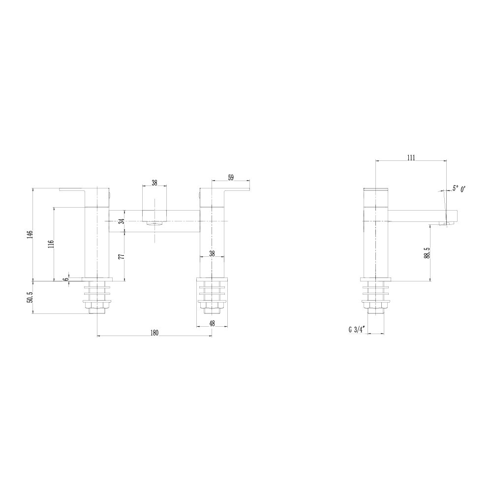 Vellamo Aspire Bath Filler Tap