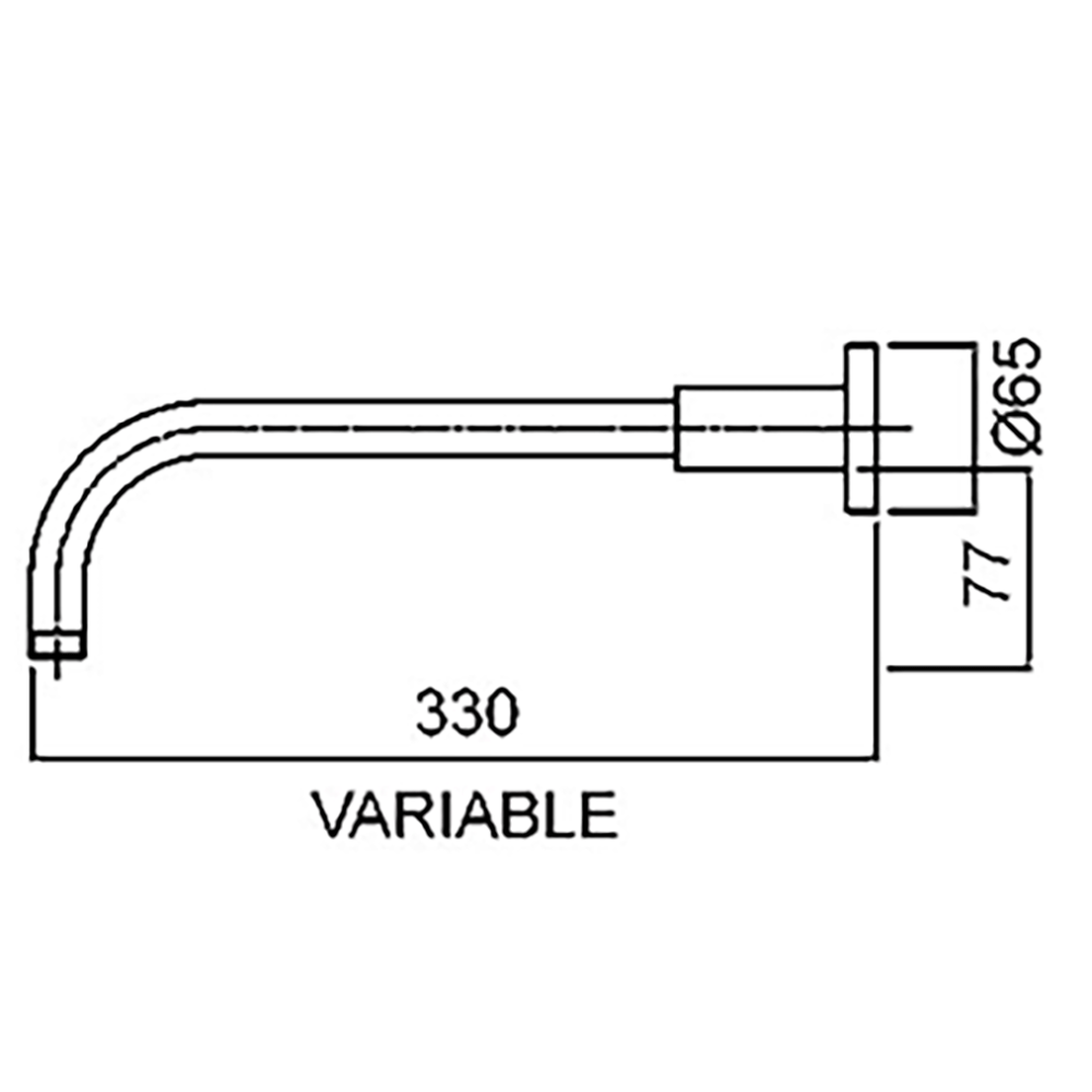 Methven Overhead Wall Mounted Shower Arm