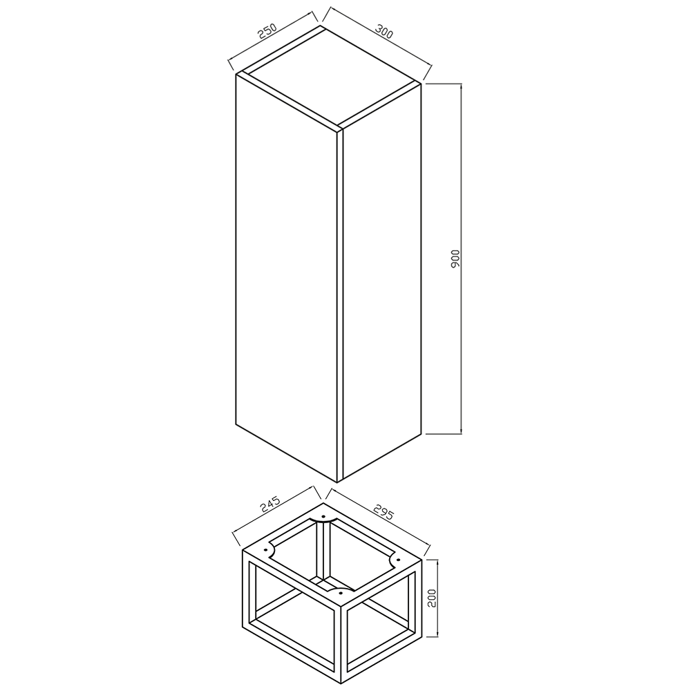 Harbour Virtue 1100mm Wall Mounted Tall Storage Cabinet with Brushed Brass Frame Shelf
