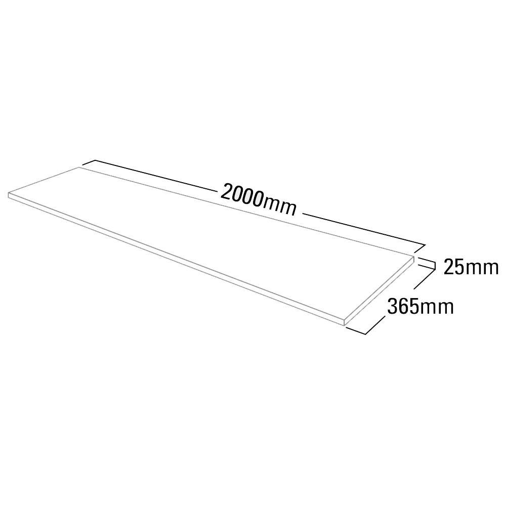 Roper Rhodes 2000mm Laminate Worktop - Black Granite