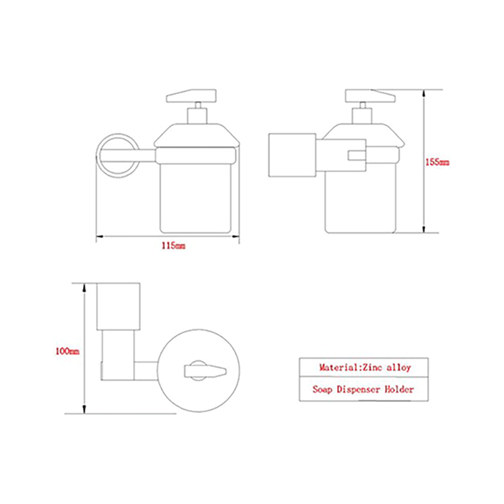 Hugo Glass Soap Dispenser & Holder