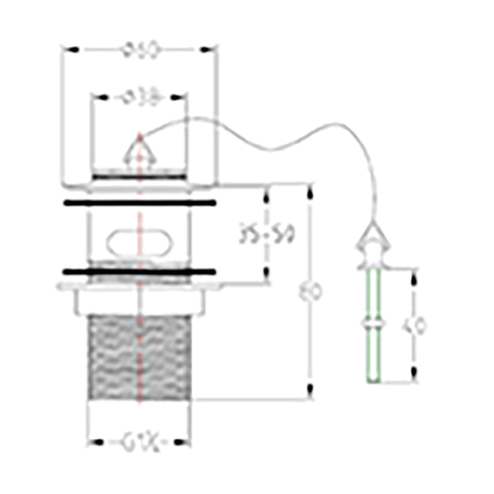 Butler & Rose Plug & Chain Basin Waste (For Basins With Overflow Hole)