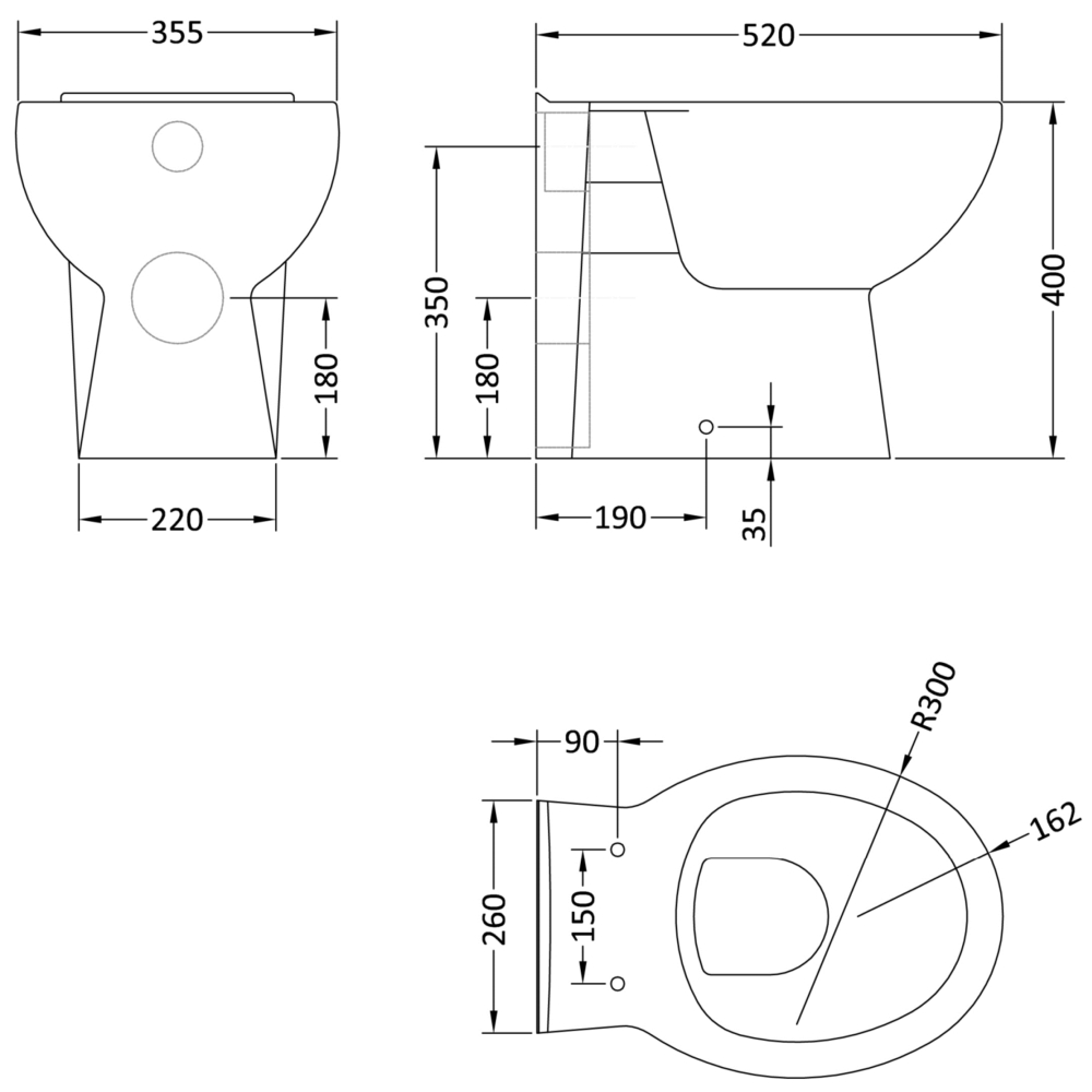 Drench Phoebe Back to Wall Toilet Pan