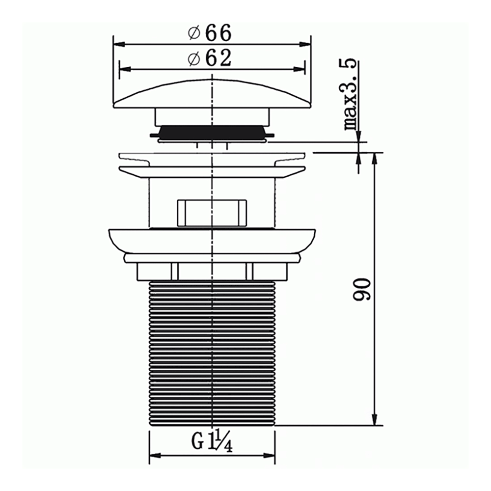 Pura Deluxe Slotted Basin Clicker Waste