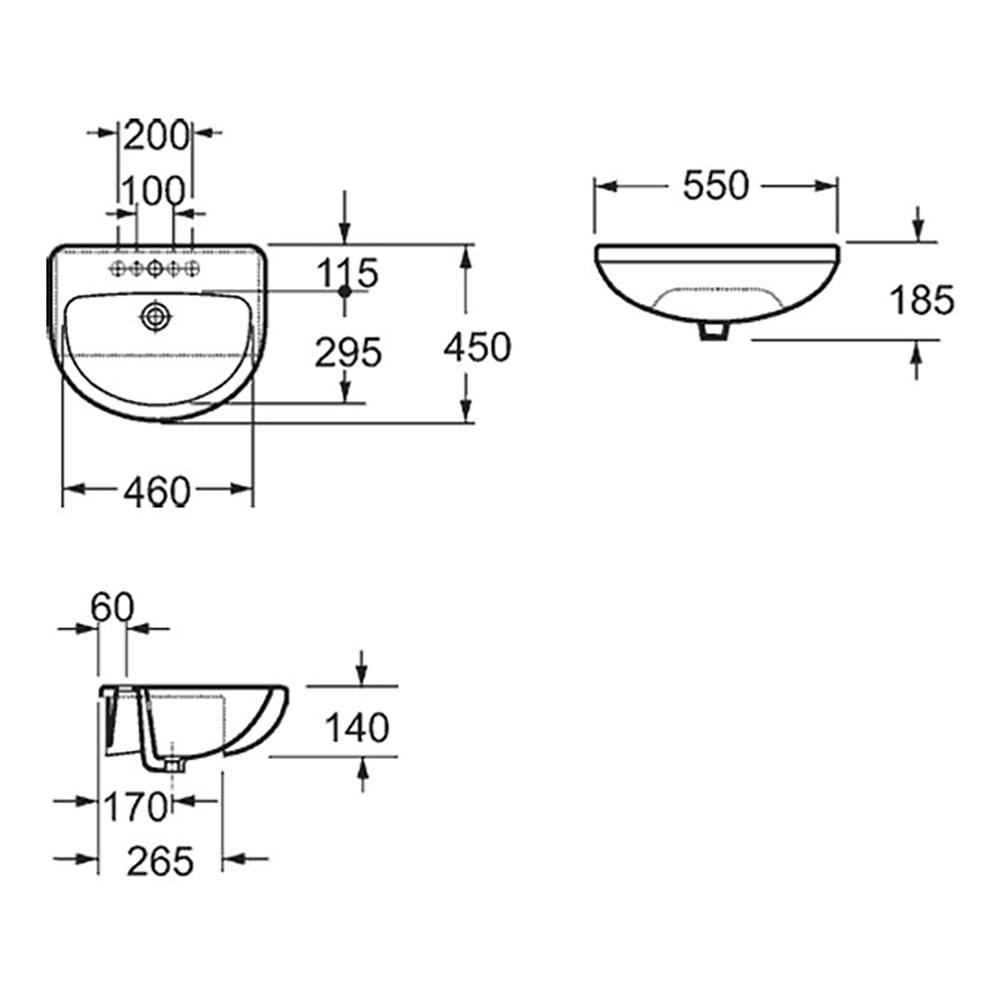 Pura Ivo Semi Countertop Basin